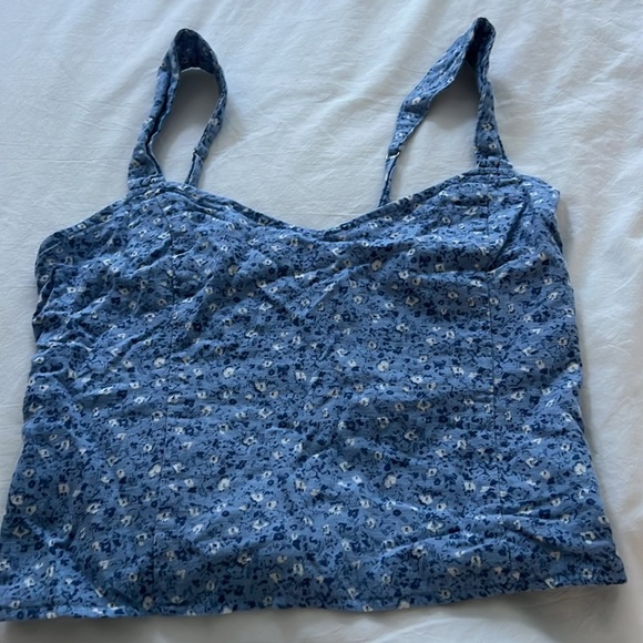 Abercrombie & Fitch Blue floral Mini Skirt & Crop Set - Picture 5 of 5